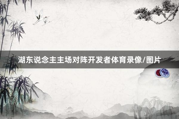 湖东说念主主场对阵开发者体育录像/图片