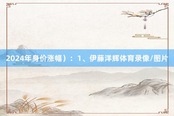2024年身价涨幅）：1、伊藤洋辉体育录像/图片