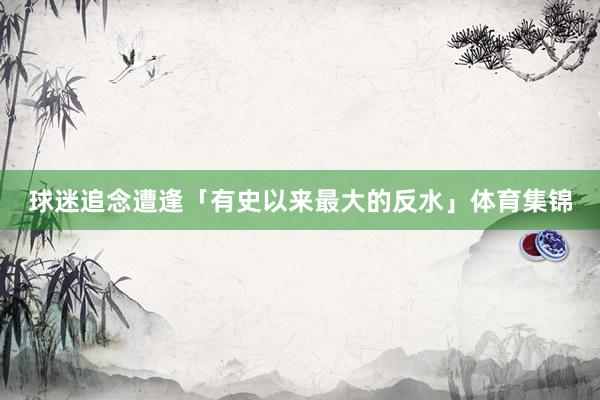 球迷追念遭逢「有史以来最大的反水」体育集锦