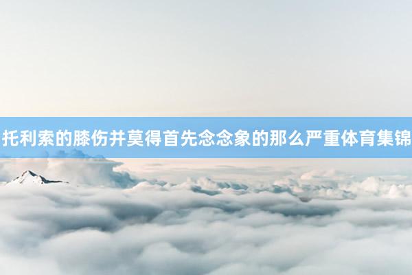 托利索的膝伤并莫得首先念念象的那么严重体育集锦