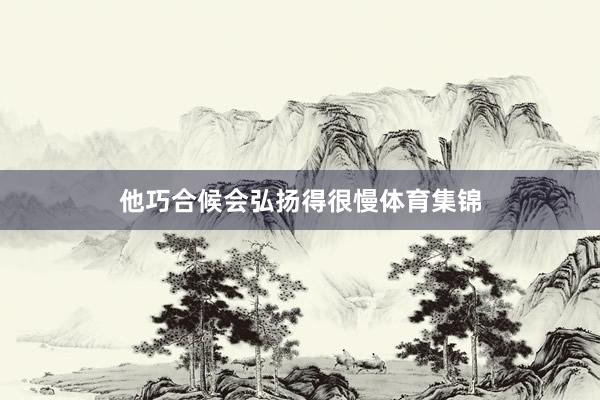 他巧合候会弘扬得很慢体育集锦