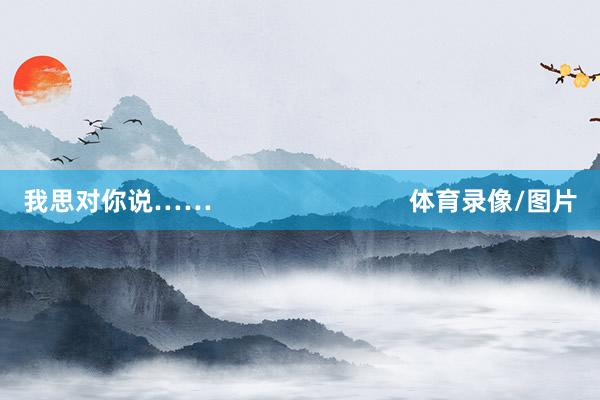 我思对你说……                            体育录像/图片