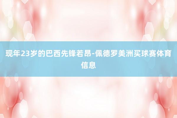 现年23岁的巴西先锋若昂-佩德罗美洲买球赛体育信息