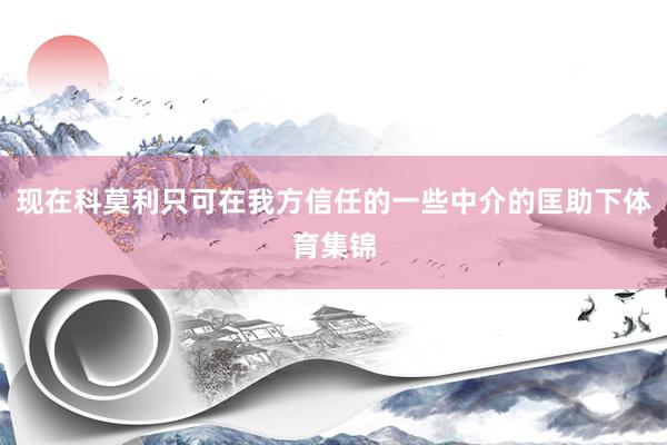 现在科莫利只可在我方信任的一些中介的匡助下体育集锦