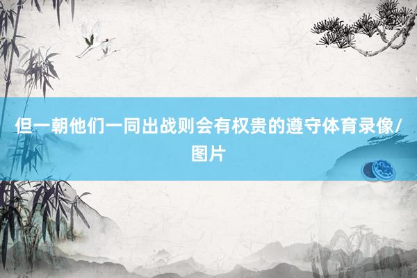 但一朝他们一同出战则会有权贵的遵守体育录像/图片