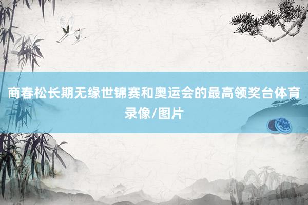 商春松长期无缘世锦赛和奥运会的最高领奖台体育录像/图片