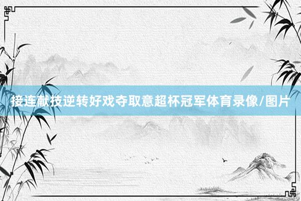 接连献技逆转好戏夺取意超杯冠军体育录像/图片