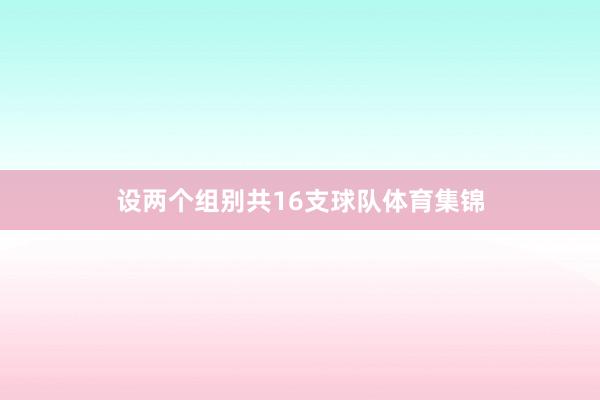 设两个组别共16支球队体育集锦