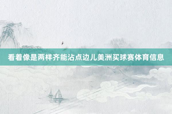 看着像是两样齐能沾点边儿美洲买球赛体育信息