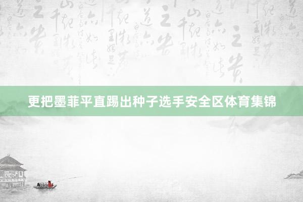 更把墨菲平直踢出种子选手安全区体育集锦